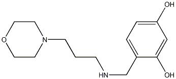 4-({[3-(morpholin-4-yl)propyl]amino}methyl)benzene-1,3-diol 化学構造式