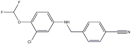 4-({[3-chloro-4-(difluoromethoxy)phenyl]amino}methyl)benzonitrile Structure