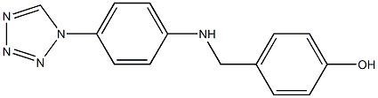 4-({[4-(1H-1,2,3,4-tetrazol-1-yl)phenyl]amino}methyl)phenol Struktur
