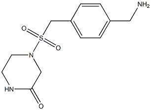 4-({[4-(aminomethyl)phenyl]methane}sulfonyl)piperazin-2-one 结构式