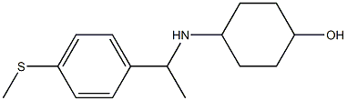 4-({1-[4-(methylsulfanyl)phenyl]ethyl}amino)cyclohexan-1-ol,,结构式