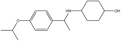 4-({1-[4-(propan-2-yloxy)phenyl]ethyl}amino)cyclohexan-1-ol 化学構造式