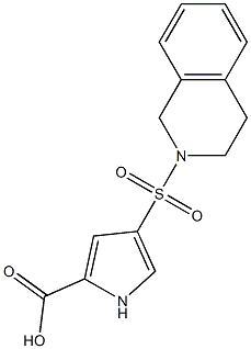 4-(1,2,3,4-tetrahydroisoquinoline-2-sulfonyl)-1H-pyrrole-2-carboxylic acid Structure