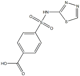 4-(1,3,4-thiadiazol-2-ylsulfamoyl)benzoic acid Struktur