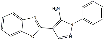 4-(1,3-benzoxazol-2-yl)-1-phenyl-1H-pyrazol-5-amine 结构式