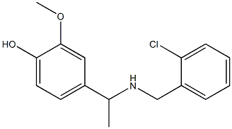4-(1-{[(2-chlorophenyl)methyl]amino}ethyl)-2-methoxyphenol,,结构式