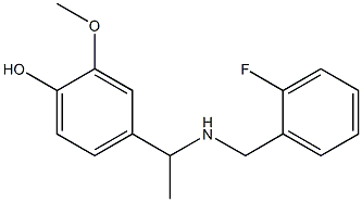 4-(1-{[(2-fluorophenyl)methyl]amino}ethyl)-2-methoxyphenol Structure