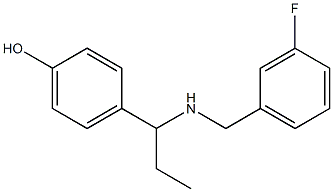 4-(1-{[(3-fluorophenyl)methyl]amino}propyl)phenol Struktur
