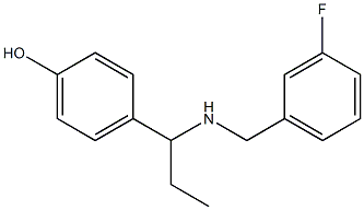 4-(1-{[(3-fluorophenyl)methyl]amino}propyl)phenol 结构式