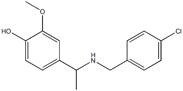 4-(1-{[(4-chlorophenyl)methyl]amino}ethyl)-2-methoxyphenol Structure