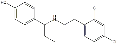 4-(1-{[2-(2,4-dichlorophenyl)ethyl]amino}propyl)phenol 化学構造式