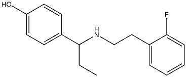 4-(1-{[2-(2-fluorophenyl)ethyl]amino}propyl)phenol Struktur