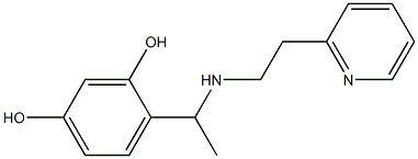 4-(1-{[2-(pyridin-2-yl)ethyl]amino}ethyl)benzene-1,3-diol Structure