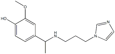 4-(1-{[3-(1H-imidazol-1-yl)propyl]amino}ethyl)-2-methoxyphenol|