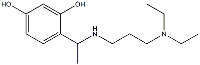 4-(1-{[3-(diethylamino)propyl]amino}ethyl)benzene-1,3-diol Struktur