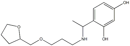 4-(1-{[3-(oxolan-2-ylmethoxy)propyl]amino}ethyl)benzene-1,3-diol Structure