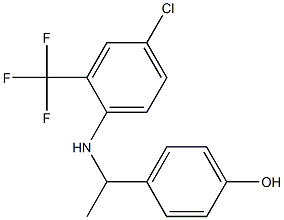 4-(1-{[4-chloro-2-(trifluoromethyl)phenyl]amino}ethyl)phenol Struktur