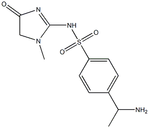4-(1-aminoethyl)-N-(1-methyl-4-oxo-4,5-dihydro-1H-imidazol-2-yl)benzene-1-sulfonamide,,结构式
