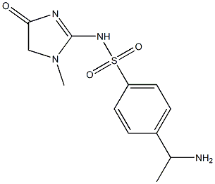 4-(1-aminoethyl)-N-(1-methyl-4-oxo-4,5-dihydro-1H-imidazol-2-yl)benzene-1-sulfonamide Struktur