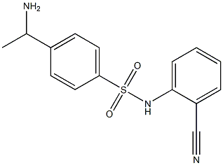 4-(1-aminoethyl)-N-(2-cyanophenyl)benzene-1-sulfonamide Structure