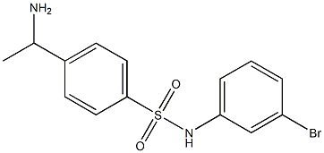 4-(1-aminoethyl)-N-(3-bromophenyl)benzene-1-sulfonamide,,结构式