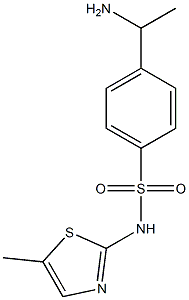 4-(1-aminoethyl)-N-(5-methyl-1,3-thiazol-2-yl)benzene-1-sulfonamide,,结构式