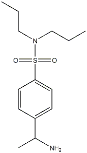 4-(1-aminoethyl)-N,N-dipropylbenzene-1-sulfonamide Struktur