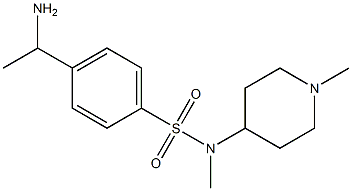 4-(1-aminoethyl)-N-methyl-N-(1-methylpiperidin-4-yl)benzene-1-sulfonamide 结构式