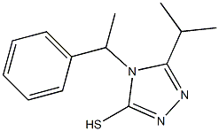 4-(1-phenylethyl)-5-(propan-2-yl)-4H-1,2,4-triazole-3-thiol Struktur