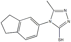 4-(2,3-dihydro-1H-inden-5-yl)-5-methyl-4H-1,2,4-triazole-3-thiol,,结构式
