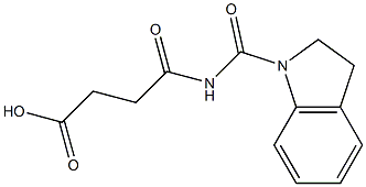 4-(2,3-dihydro-1H-indol-1-ylcarbonylamino)-4-oxobutanoic acid,,结构式