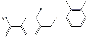 4-(2,3-dimethylphenoxymethyl)-3-fluorobenzene-1-carbothioamide Structure