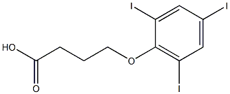 4-(2,4,6-triiodophenoxy)butanoic acid,,结构式
