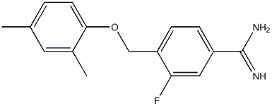 4-(2,4-dimethylphenoxymethyl)-3-fluorobenzene-1-carboximidamide,,结构式