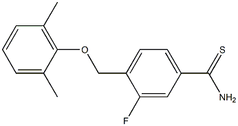 4-(2,6-dimethylphenoxymethyl)-3-fluorobenzene-1-carbothioamide|