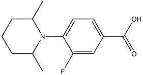 4-(2,6-dimethylpiperidin-1-yl)-3-fluorobenzoic acid,,结构式