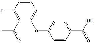 4-(2-acetyl-3-fluorophenoxy)benzamide Structure