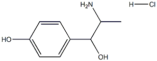 4-(2-amino-1-hydroxypropyl)phenol hydrochloride,,结构式