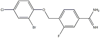  4-(2-bromo-4-chlorophenoxymethyl)-3-fluorobenzene-1-carboximidamide