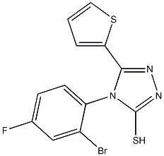 4-(2-bromo-4-fluorophenyl)-5-(thiophen-2-yl)-4H-1,2,4-triazole-3-thiol Structure