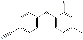 4-(2-bromo-4-methylphenoxy)benzonitrile 化学構造式