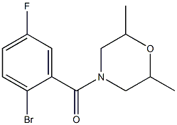 4-(2-bromo-5-fluorobenzoyl)-2,6-dimethylmorpholine Structure