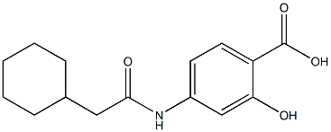 4-(2-cyclohexylacetamido)-2-hydroxybenzoic acid 化学構造式
