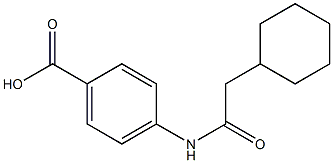 4-(2-cyclohexylacetamido)benzoic acid Struktur