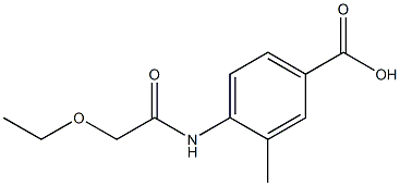 4-(2-ethoxyacetamido)-3-methylbenzoic acid Struktur