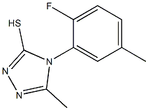 4-(2-fluoro-5-methylphenyl)-5-methyl-4H-1,2,4-triazole-3-thiol 化学構造式