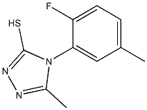 4-(2-fluoro-5-methylphenyl)-5-methyl-4H-1,2,4-triazole-3-thiol,,结构式