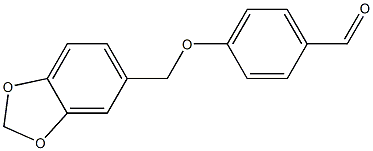 4-(2H-1,3-benzodioxol-5-ylmethoxy)benzaldehyde,,结构式