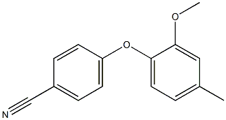 4-(2-methoxy-4-methylphenoxy)benzonitrile Struktur