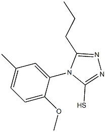 4-(2-methoxy-5-methylphenyl)-5-propyl-4H-1,2,4-triazole-3-thiol 结构式